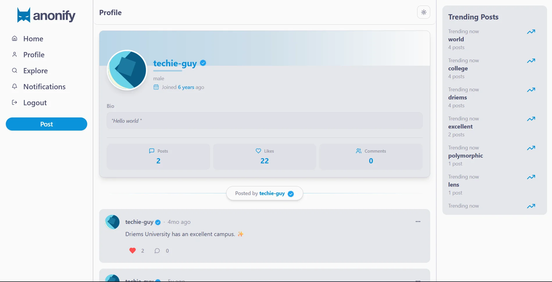 Anonify – Full-Stack Anonymous Social Media Platform - Image 19