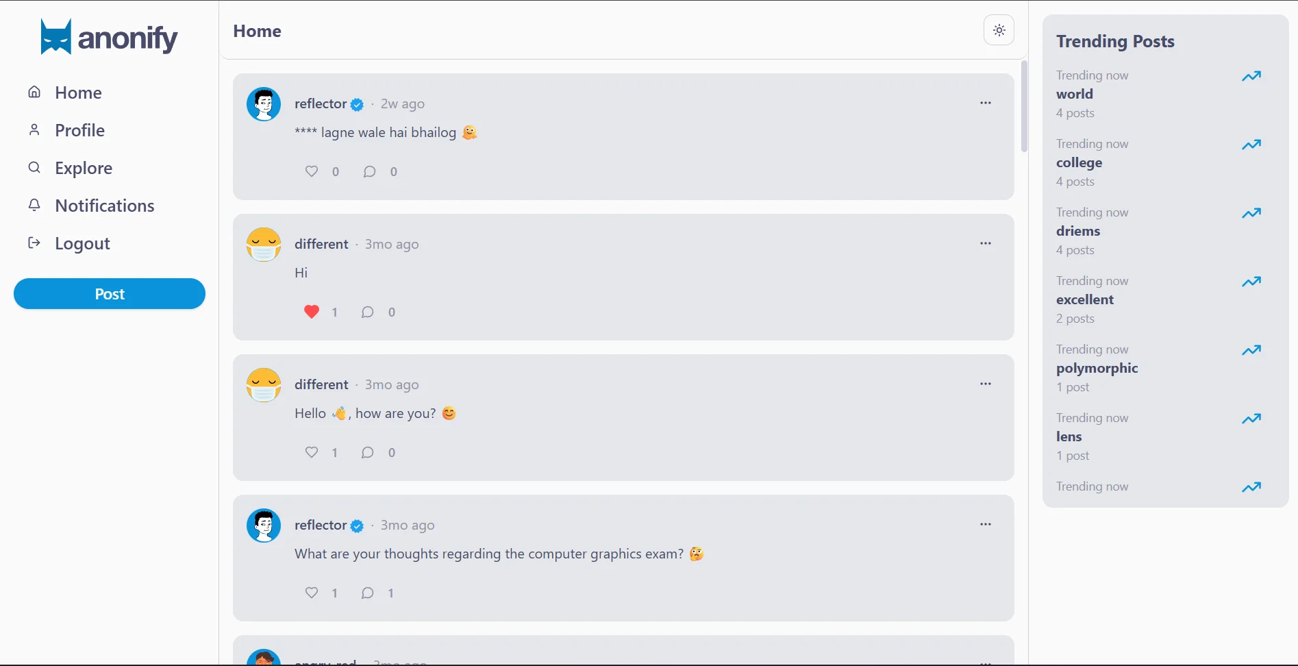 Anonify – Full-Stack Anonymous Social Media Platform - Image 4