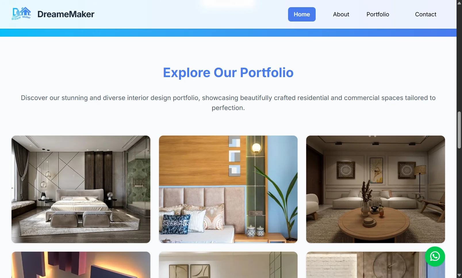 Dream Maker V1 – Interior Design Website - Image 2