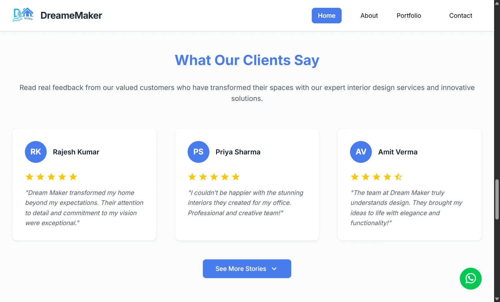 Dream Maker V1 – Interior Design Website - Image 3