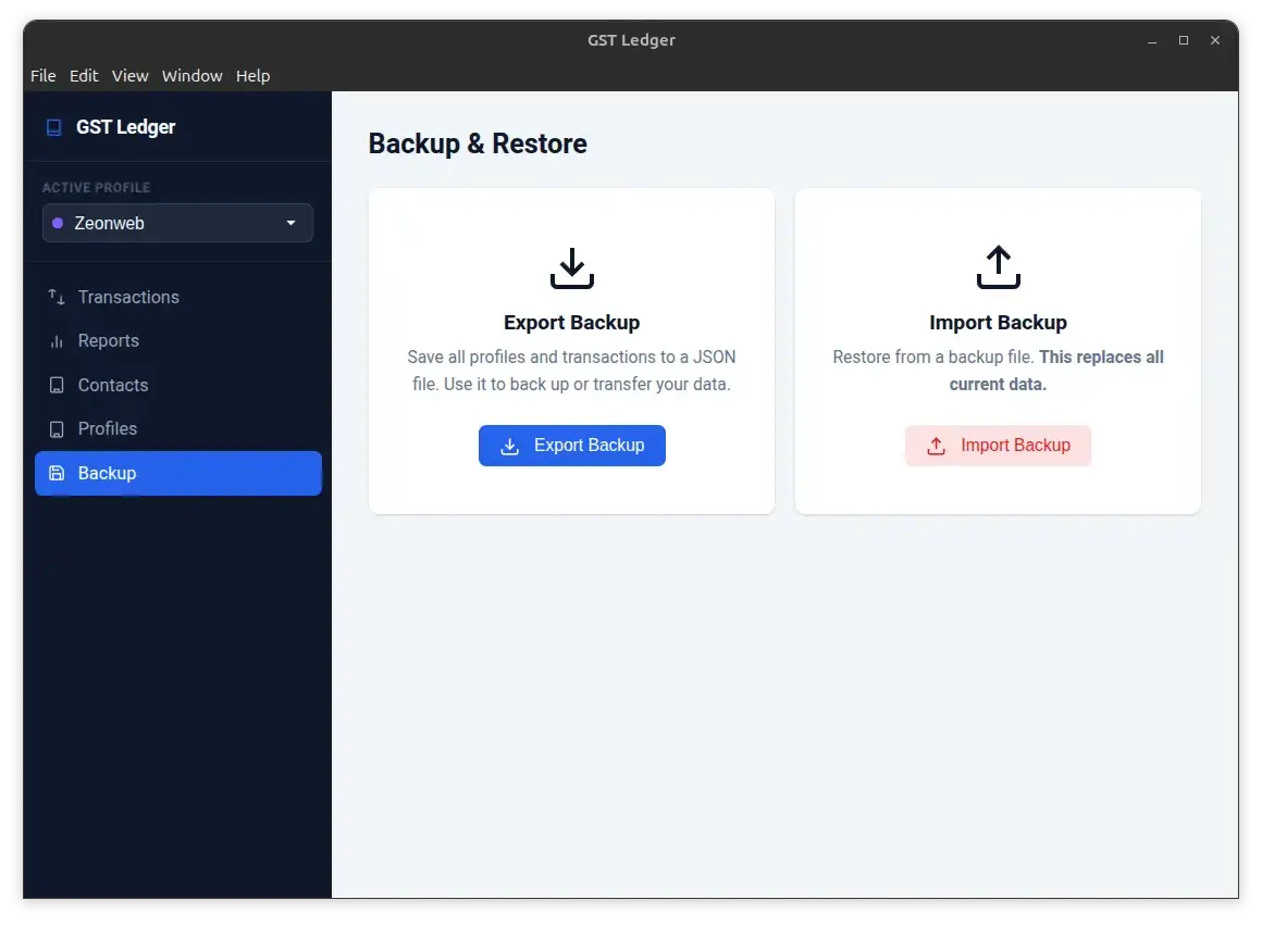 GST Ledger – Offline Desktop App for Small Business Accounting - Image 4