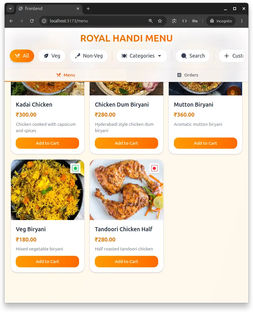 Restaurant Management System – Orders, Kitchen & Analytics - Image 1