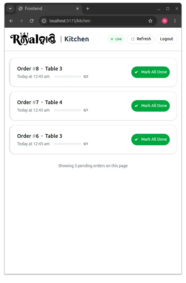Restaurant Management System – Orders, Kitchen & Analytics - Image 3