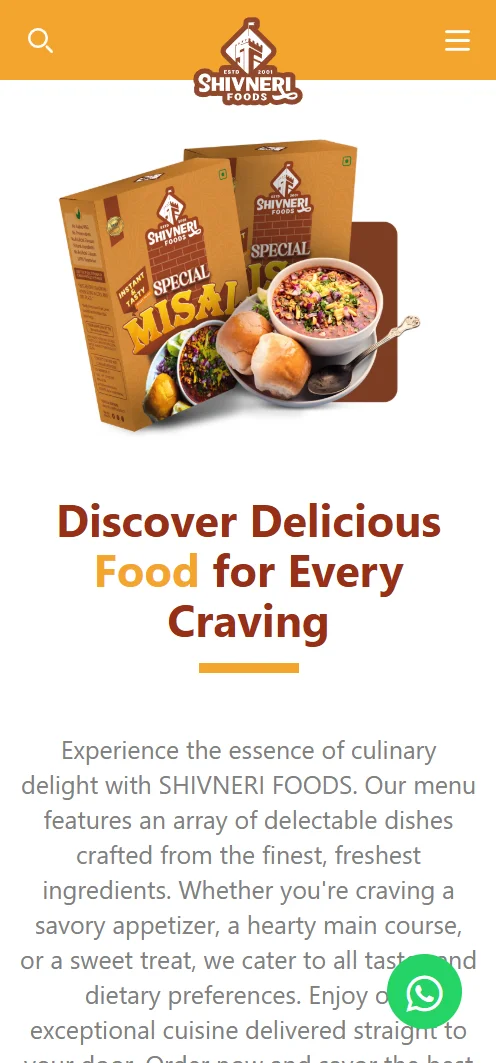 Shivneri Foods Website - Image 8