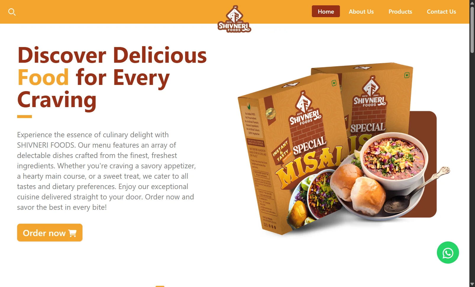 Shivneri Foods Website - Image 9